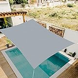 Sonnensegel Rechteckig 2x3m ,Sonnensegel Wasserdicht Swetterbeständiger UV-Schutz ，Sonnensegel Balkon mit Befestigungsseil, Reißfestigkeit（Grau）