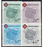 Goldhahn Französische Zone Württemberg postfrisch ** Nr. 40-43 A geprüft u signiert Briefmarken für S