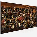 Große Leinwand Kunst Menschen Malerei Diskussion über die Göttliche Komödie mit Dante Malerei Drucke Kunst Poster für Wohnzimmer Wohnkultur 30x60cm I