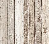 Livingwalls 942192 Folie Holzoptik Möbelaufkleber selbstklebendes pop.up Panel 2,50 m x 0,35 m beige braun, 2.50 0.35