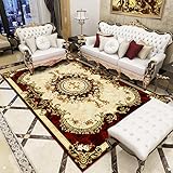 Hochflor Teppich Wohnzimmerteppich Beige Rote Europäische Blume Shaggy Bereich Teppiche für Schlafzimmer Sofa Boden Home Decorator Teppiche Spielen Teppich Matte Teppich 160x230