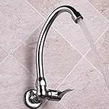 XDYNJYNL Kitchen Tap Wasserhahn feines Kupfer Einzelkälte in die Wand Waschbecken Waschbecken Mopp Pool Wäscheservice Pool Wasserhahn Drehbare Design Gefäß