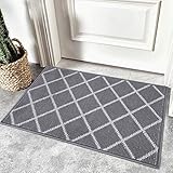 Homaxy rutschfest Fußmatte Waschbar Schmutzfangmatte Fussmatte Aussen Pflegeleichte Sauberlaufmatte Türmatte für Innen & Außen - 60 x 90 cm, Diamant G