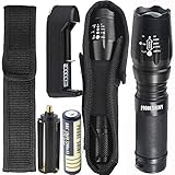 Taschenlampen-Set, SHOBDW X800 Zoomable XML T6 LED Taktische Polizei Taschenlampe + 18650 Akku + Ladegerät + G