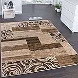Paco Home Designerteppich für Wohnzimmer Inneneinrichtung Teppich Meliert Beige Braun, Grösse:160x220