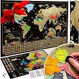 Weltkarte zum Rubbeln + BONUS Deluxe Europa Karte. Das Komplette-Set mit allen Accessoires und Länder Flaggen. Das perfekte Premium Geschenk für alle Reiseliebhab
