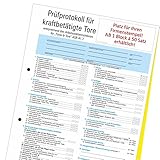 Prüfprotokoll kraftbetätigte Türen Tore Torbau Rolltor Sektionaltor ASR A 1.7