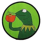 Gudeke Kermit Nichts von meinem Geschäft Frosch Nippender Tee Patches Stick