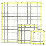 Acryl-Quilter-Lineal, 3 Größen, 11,4 cm & 15,2 cm & 32,3 cm, quadratisches Nählineal für einfaches Präzisionsschneiden, Quilten, Nähen, Heimwerk