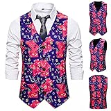 Weihnachten Vest Herren Heated Vest Pullover Kapuzenjacke Sweatshirt Hoodies Jacken T-Shirt Vintage Herringbone Pattern Wool Suit Vest Notch Lapels Tweed Slim Fit V