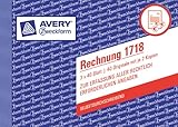 AVERY Zweckform 1718 Rechnung speziell für Österreich (A6 quer, 3x40 Blatt, selbstdurchschreibend mit farbigen Durchschlägen, zur Erfassung aller rechtlich erforderlichen Angaben) weiß/ gelb,/