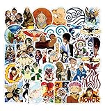 50pcs Avatar The Last Airbender Stickers Die letzten Airbender Aufkleber Vinyl wasserdicht Auto Motorrad Fahrrad Gepäck Graffiti Patches Skateboard Aufkleber für Laptop