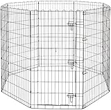 Amazon Basics – Faltbares Metall-Gehege, für Haustier, Hund, Trainingszaun, 152,4 x 152,4 x 121,9