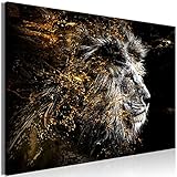 decomonkey Bilder Löwe Abstrakt 120x80 cm 1 Teilig Leinwandbilder Bild auf Leinwand Vlies Wandbild Kunstdruck Wanddeko Wand Wohnzimmer Wanddekoration Deko Tiere schwarz G