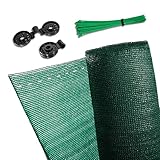 CoverUp! Sichtschutz Zaun 1,5 x 25 m grün [160 g/m²] ideal für Zäune und Balkongeländer - hochwertiger Zaun Sichtschutz inkl. 100 Kabelbinder und 50 Clip