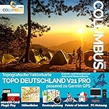 DEUTSCHLAND GPS Karte Topo Höhenlinien microSD Outdoor Topo Karte - passend für Garmin Navig