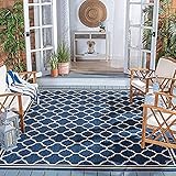 Safavieh In-und Outdoorteppich CY6918 Marineblau / Beige 200 X 300