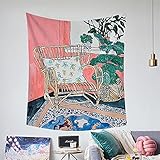 NHhuai Wandteppich, Wandbehang,Wandteppich für Schlafzimmer Wohnzimmer Wohnheim Bedruckte Bunte Illustration Wandbehang S