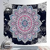 PPOU Wandbehang Mandala Tapisserie Mystery Witchcraft Schlafzimmer Wohnzimmer Böhmische Dekoration Polyester Hippie Chakra Tapisserie A1 150x200