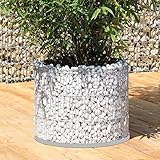 bellissa Gabionen-Blumentopf rund - 95863 - als Mini-Teich nutzbarer Pflanzkübel mit geschlossenem Folien-Einsatz - Durchmesser 40 cm, Höhe 30