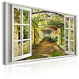 murando - Bilder Fensterblick 120x80 cm Vlies Leinwandbild 1 TLG Kunstdruck modern Wandbilder XXL Wanddekoration Design Wand Bild - Fenster Pergola c-C-0089-b