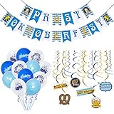 Oktoberfest Deko Set, 2 Oktoberfest Banner, 18 Oktoberfest Luftballons, 6 Oktoberfest Deckenhänger Wirbel Spiral Girlande, Bavaria Party Dek