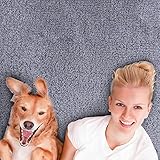 LifeSunny Bettvorleger Waschbar Atmungsaktiv für Fußbodenheizung Geeignet Waschbar Teppich Waschmaschine versch Farben u Grössen Besitzt eine hohe Resistenz Gegenüber Möbel-Druckstellen 90x200cm G