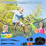 Trampolin Sprinkler, 15m Outdoor Trampolin Wasserpark Sprinkler für Patio Garden Gewächshaus Trampolin Wasserpark Gartenbewässerung Summer Water Fun Spray