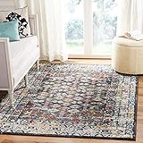 Safavieh Rechteckiger Teppich Boho Chic, geflochten, Kollektion Monaco, Braun/Grau, 155 x 231 cm, Polypropy