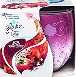 Glade (Brise) Duftkerze bis zu 30 Stunden Brenndauer, Duftkerze im Glas, Apfel & Zimt, 1er Pack (1 x 120 g)