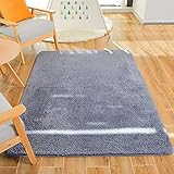 GaoTuo Ultra Soft Weicher, Warmer, Dicker, zottiger Zottelteppich, Dicker Lammsamtteppich,künstlicher Wollboden Teppich rutschfeste Flauschige Teppiche(grau,80x120cm)