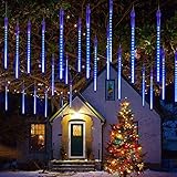 LED Lichterkette 80cm 10 Tubes 720 LED Wasserdicht Staubdicht Lichterketten für Innen Geringer Stromverbrauch Energiesparend für Weihnachtsdeko Innen Außen Weihnachten Party, B