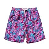 Wbmmctt Shorts Schnell-Trockene Herren Strandhose Fünf-Punkt Plus Code Mit Gefütterten Hose 5XL Bunte D