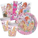 Winx Club Set Party | Einweg-Geschirr Tynix | Teller Becher S