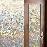 Rainbow 3D Sichtschutz Fensterfolie, Selbstklebende Anti-Ultraviolett Fensteraufkleber, geeignet für Küche, Bad, Balkon K 30x200