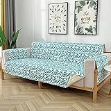 JQDZX Sofa Schutz Abdeckung, Anti-Rutsch Armlehnen Couch überzug Abdeckung mit verstellbaren Trägern Abnutzung und Riss schützen, für Wohnzimmer, Haustieren Katzen, Hund (Sky Blue,45 * 45 Pillowcase)