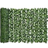 ZHEYANG Balkon Sichtschutz Efeu Künstlich Gartenschutzgitter mit künstlichen Blättern, für den Außenbereich, Garten, Terrasse und Hinterhof Efeu Sichtschutz Model:G01217(Color:Green,Size:1.5x10m)
