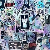 DSSK 50 Stücke Persönlichkeit Horror Graffiti Aufkleber Japan Ito Junji Horror Comics wasserdichte Laptop Skateboard Helm Fahrrad Vinyl Aufkleb