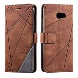 Hülle für Samsung Galaxy A5 2017, SONWO Premium Leder PU Handyhülle Flip Case Wallet Silikon Bumper Schutzhülle Klapphülle für Galaxy A5 2017, B