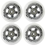 Inliner Rollen, für Freizeit-Skating PU 84mm/82A 4 St. + Lager ABEC7 Chrome 8 St. N