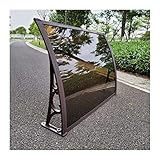 LIXIXIONG Haustürvordach Transparentes Vordach Polycarbonat, Überdachung Regenschutz Haustür, Wasserdicht Wandhalterungen Pultbogenvordach, Größenanpassung (Farbe : Braun, Größe : 1pcs-60x100cm)