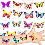 German Trendseller® - Schmetterling Tattoos - Set ┃ NEU ┃ Party Tattoos ┃ Kindergeburtstag ┃ Mitgebsel ┃36 T