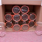flaschenbauer.de WECK 12er Set 1L Einmachgläser zum befüllen - Weckglas Tulpenglas als Marmeladenglas, Sturzglas, Einkochglas oder zur Aufbewahrung von Jogurt, Milch oder Anderen Leb