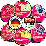 M. ROSENFELD Shisha Steine Nikotinfrei - [6x Shisha Dampfsteine] Made in GERMANY Nikotinfreier Shisha Tabak Ersatz. Grüner Apfel Erdbeere Ice Wassermelone Zitrone Minze Blaubeere Beerenmix