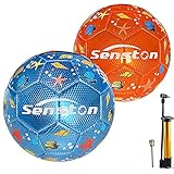 Senston Fußball Ball Größe 3, 2 Stück Wasserdicht Sport Training Fußb