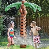 JBSON Aufblasbares Palm Tree Yard Sprinkler Spielzeug, Kinder Spray Wasser Spielzeug Sommer Outdoor Party Strand Aktivität,Wassersprühspielzeug (Palme)