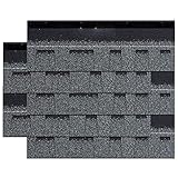 Filzschindeln - Schuppendachziegel Für 1m² Dachfläche - Villa Holzhaus/Beton Glasdach/Gartenhaus Dekoration Dekoration (Color : Gray)