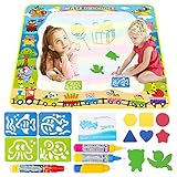 Geburtstagsgeschenk für 6 7 8 Jahre Mädchen Junge,Kinder Lernspielzeug 3 4 5 Jahre 6 7 8 Jahre Kleinkind Jungs Mädchens Wasser Doodle Matte Spielzeug ab 3 4 5 Jahren Baby Aqua Doodle Spielzeug