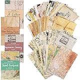 240 Blätter Vintage Scrapbooking Zubehör Retro Tagebuch Papier Dekoratives Papier Handwerk Zubehör Papier Pads Scrapbooking Reise Tagebuch Zubehör Antik Papier für DIY Tageb