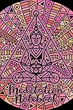 Meditation Notebook: Lined Notebook/Journal with Pink/Orange Buddha M